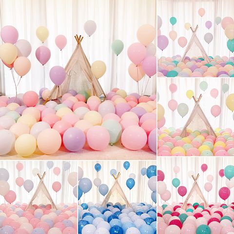 Simple Style Solid Color Emulsion Indoor Outdoor Party Balloons