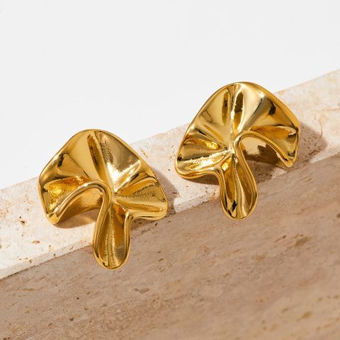 1 Pair Elegant Geometric Irregular Plating 304 Stainless Steel 16K Gold Plated White Gold Plated Gold Plated Ear Studs