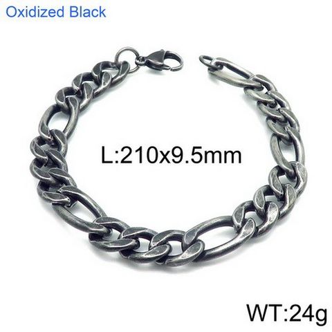 Simple Style Commute Solid Color Titanium Steel Men's Bracelets