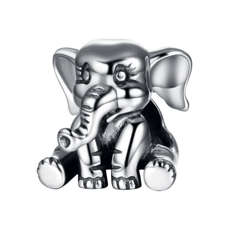 Cute Elephant Sterling Silver Rhodium Plated Jewelry Accessories