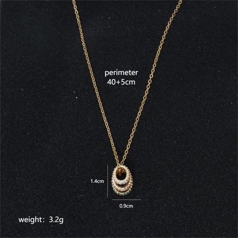 Vintage Style Heart Shape Windmill Stainless Steel Copper 18k Gold Plated Zircon Pendant Necklace In Bulk