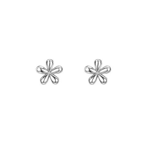 Simple Style Four Leaf Clover Star Heart Shape Silver Ear Studs 1 Pair