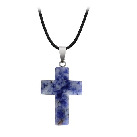 Fashion Cross Crystal Unisex Pendant Necklace 1 Piece