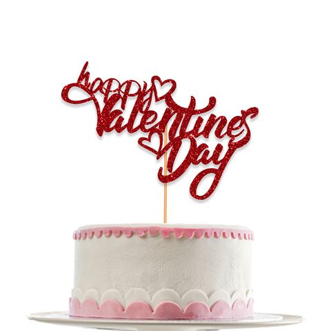 Día De San Valentín Romántico Letra Papel Fiesta Suministros De Decoración De Pasteles