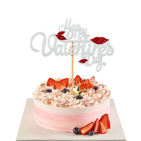 Valentine's Day Simple Style Letter Paper Daily Party Cake Decorating Supplies