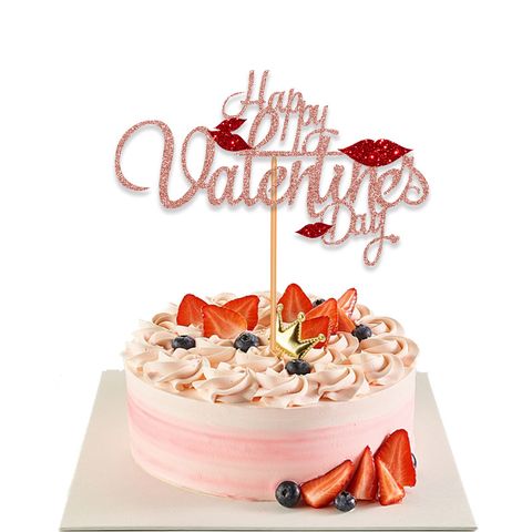 Valentine's Day Simple Style Letter Paper Daily Party Cake Decorating Supplies