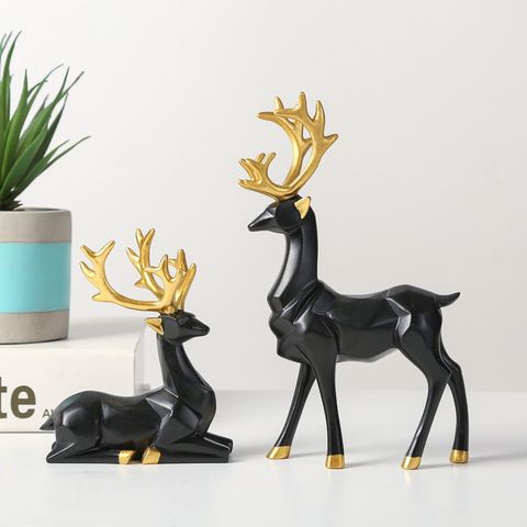 Simple Style Elk Resin Ornaments Artificial Decorations