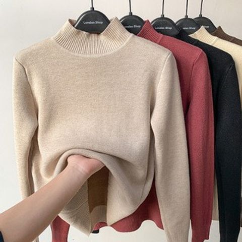 Women's Sweater Long Sleeve Sweaters & Cardigans Simple Style Solid Color