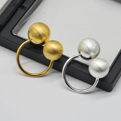 Simple Style Classic Style Solid Color Gold Plated Alloy Wholesale Rings