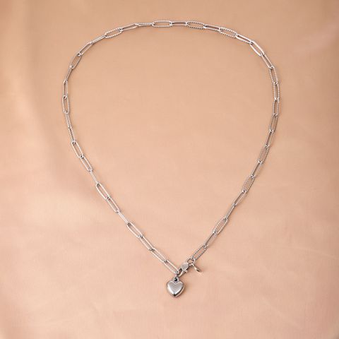 Romantic Heart Shape Stainless Steel Handmade Pendant Necklace