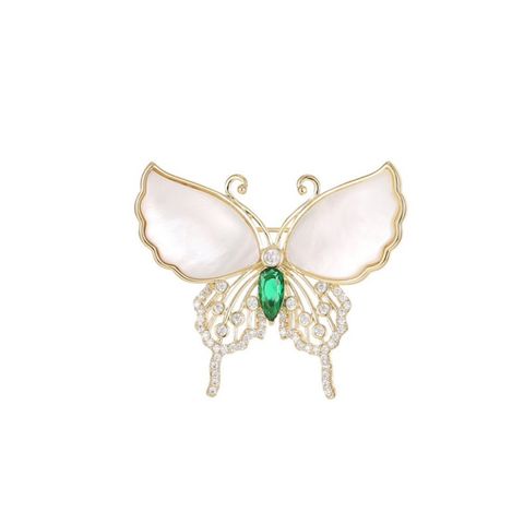 Vintage Style Butterfly Arylic Alloy Plating Women's Brooches