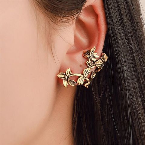 Wholesale Jewelry Hip-hop Retro Leaves Alloy Ear Cuffs