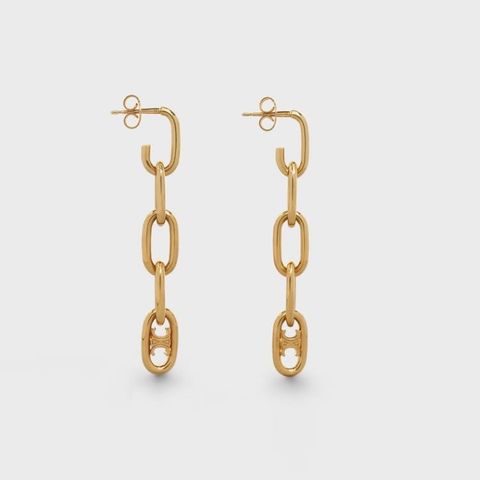 1 Pair Simple Style Geometric Polishing Plating Brass Gold Plated Drop Earrings