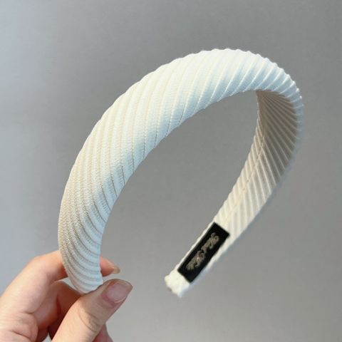Simple Style Solid Color Sponge Hair Band