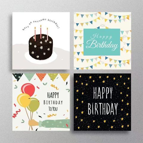 Birthday Cute Sweet Letter Flower Paper Card Party Festival Card