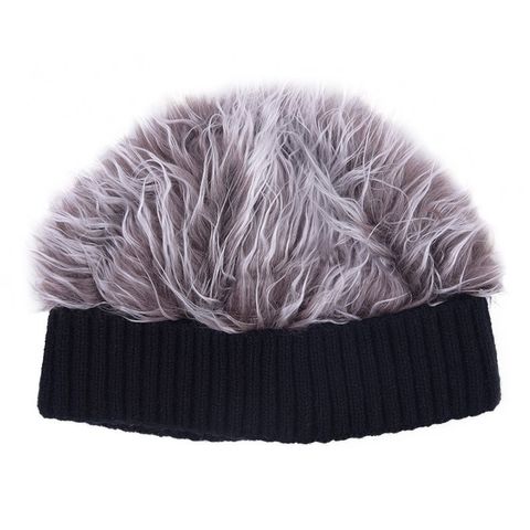 Women's Men's Exaggerated Funny Solid Color Eaveless Beanie Hat