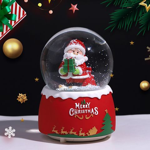 Navidad Papá Noel Monigote De Nieve Resina Vidrio Navidad Adornos 1 Pieza