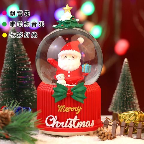 Christmas Santa Claus Snowman Resin Glass Christmas Ornaments 1 Piece