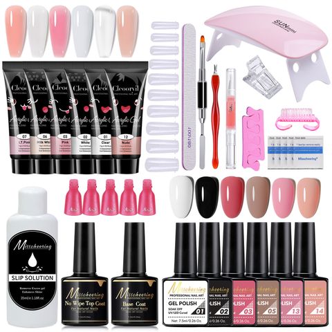 Simple Style Solid Color Plastic Nail Polish 1 Set