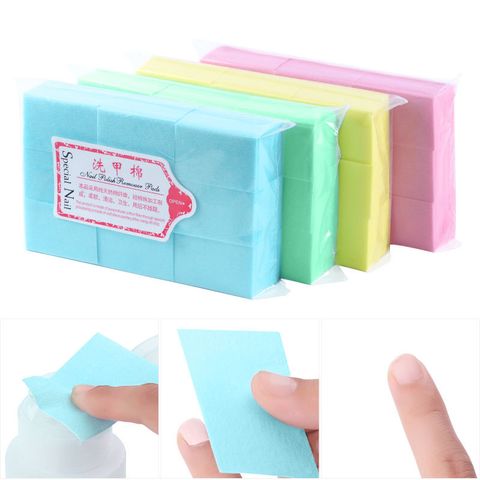 Simple Style Solid Color Cotton Nail-washing Towel 1 Set