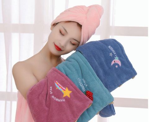 Lady Solid Color Coral Fleece Towels