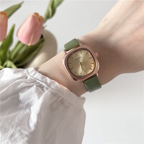Casual Bloque De Color Cuarzo Relojes De Mujer