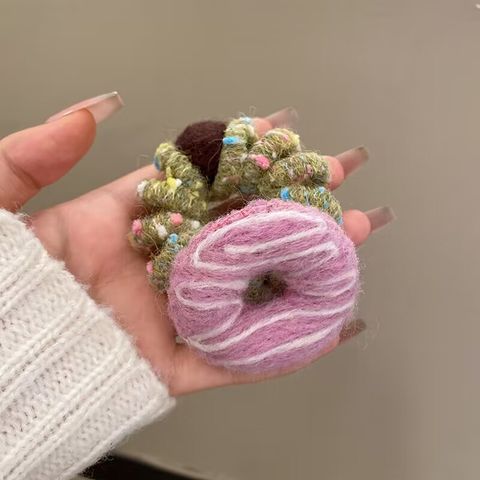 Cute Sweet Donuts Woolen Hair Tie