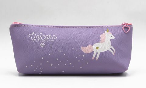 Unicorn Pu Leather School Cartoon Style Pencil Case