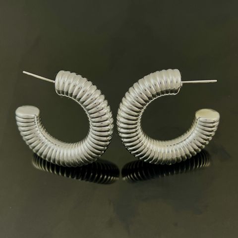 1 Pair Roman Style C Shape Plating Plastic Resin Ear Studs