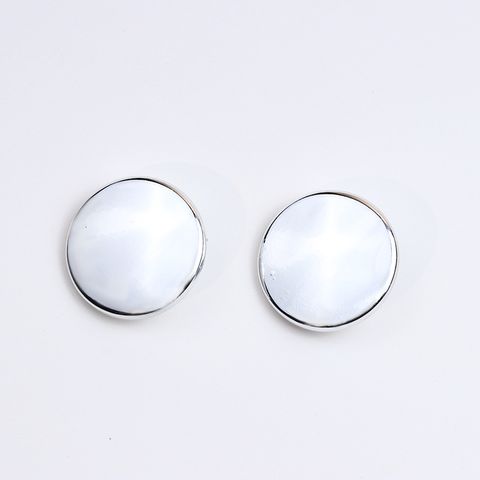 1 Pair Simple Style Round Square Heart Shape Plating Arylic Ear Studs