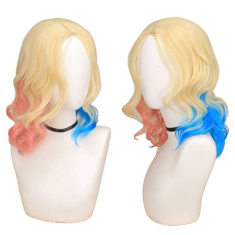 Women's Cute Colour Casual Cosplay High Temperature Wire Short Curly Hair Wigs
