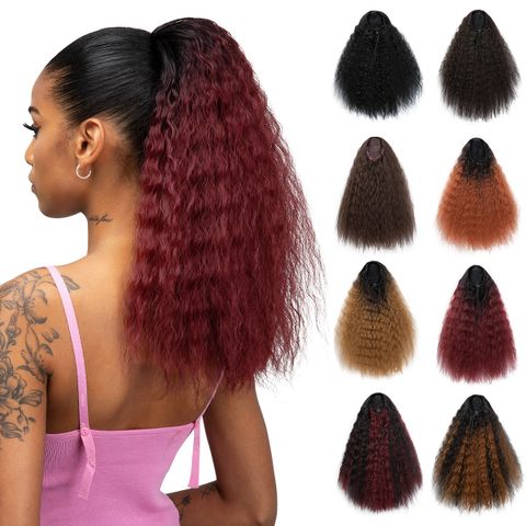 Women's Sexy Multicolor Casual High Temperature Wire Ponytail Wig Clips