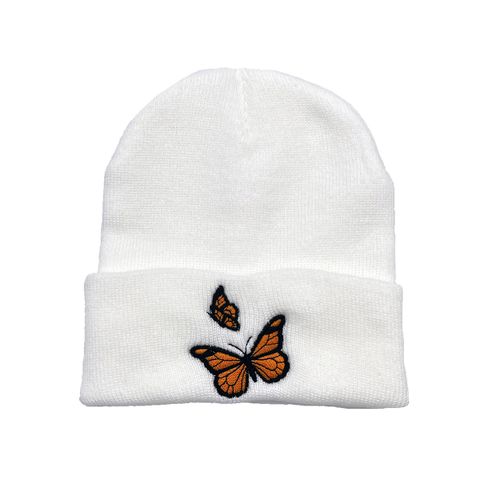Unisex Simple Style Butterfly Eaveless Wool Cap