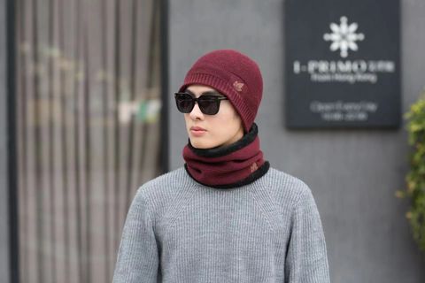 Unisex Simple Style Solid Color Printing Eaveless Wool Cap