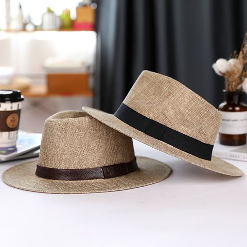 Women's Simple Style Solid Color Wide Eaves Fedora Hat