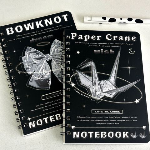 1 Piece Cartoon Learning Paper Preppy Style Notebook