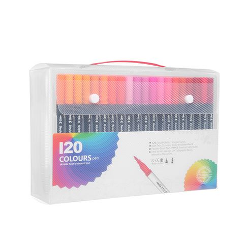 1 Set Solid Color Learning Plastic Casual Marker Pen