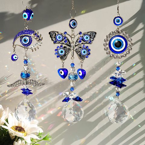 Retro Devil's Eye Butterfly Artificial Crystal Pendant Artificial Decorations