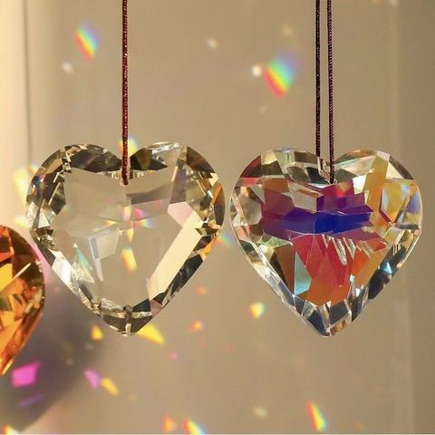 Simple Style Heart Shape Artificial Crystal Pendant Artificial Decorations