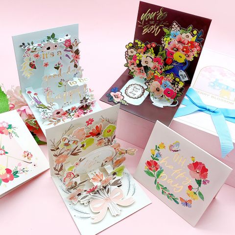 Cartoon Style Letter Bow Knot Paper Party Festival Card