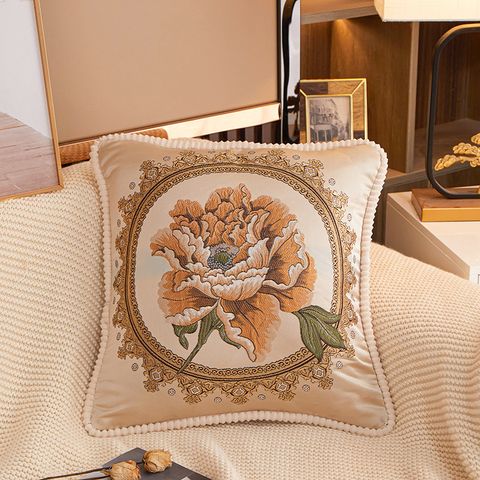 Vacation Flower Polyester Pillow Cases