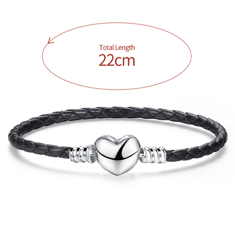 Simple Style Korean Style Heart Shape Sterling Silver Plating Silver Plated Bangle