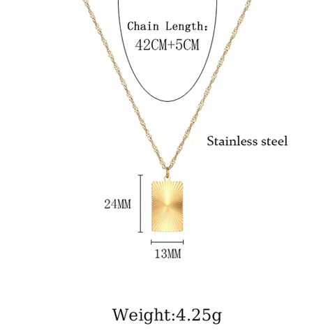304 Stainless Steel 18K Gold Plated IG Style Sweet Plating Carving Heart Shape Pendant Necklace