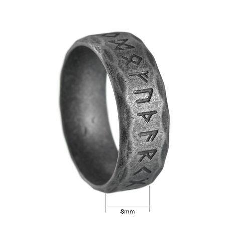 Basic Punk Classic Style Geometric Titanium Steel Men's Rings
