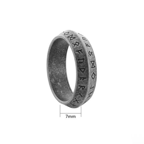 Basic Punk Classic Style Geometric Titanium Steel Men's Rings