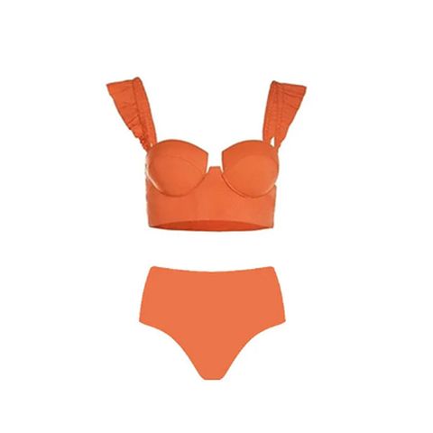 Women's Solid Color Bikinis Swimwear