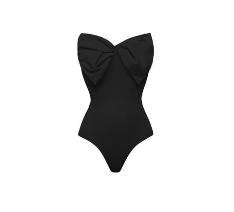 Women's Beach Solid Color Bow Knot Hollow Out One Piece Swimwear