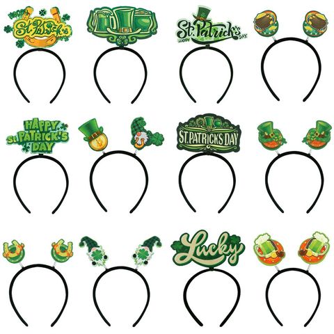 St. Patrick Ethnic Style Letter Plastic Party Carnival Festival Headband