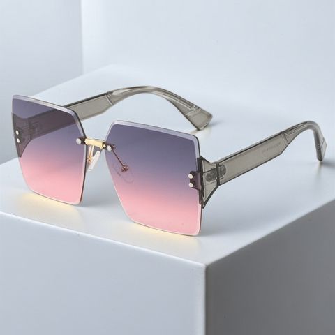 Ig Style Simple Style Gradient Color Pc Square Frameless Women's Sunglasses