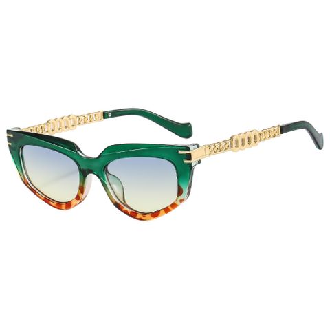 Basic Simple Style Color Block Pc Cat Eye Full Frame Women's Sunglasses